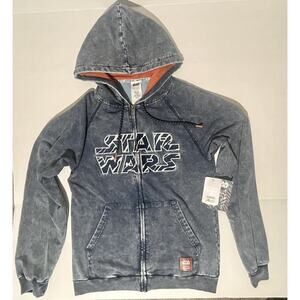 NWT Star Wars Hoodie Adult Medium Blue Ahsoka Tano Jedi Disney Ashley Eckstein